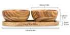 Portobello maustekulhot Olive Wood