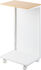 Tower sivupöytä pyörillä valkoinen