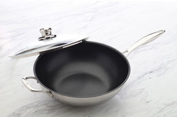 Wok + kansi Nonstick Clad 32 cm