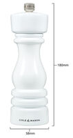 London suolamylly 18 cm White Gloss