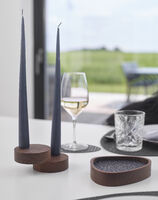 Lasinalusteline Curve Smoked Oak