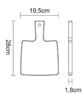 Leikkuulauta/tarjoilualusta 28x19,5