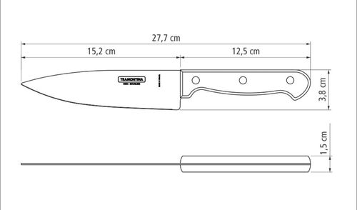 Kokkiveitsi 15 cm Polywood