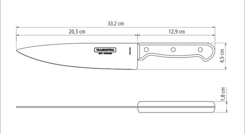 Kokkiveitsi 20,5 cm Polywood