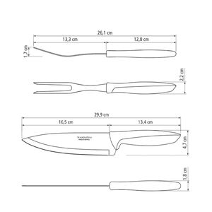 Paistihaarukka ja -veitsi Plenus