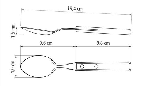 Ruokalusikka 19,5 cm Polywood