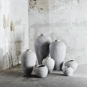 Luna Jar 60 cm Grey