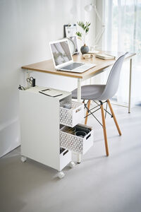 Tower laatikosto pyörillä valkoinen