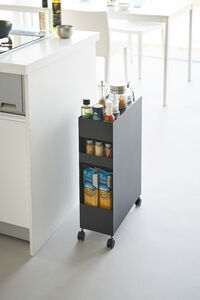 Tower laatikosto pyörillä musta