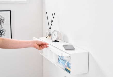 Tower seinähylly valkoinen