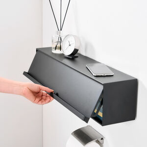 Tower seinähylly musta