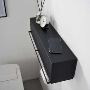 Tower seinähylly musta