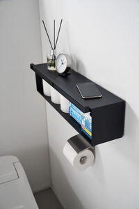 Tower seinähylly musta