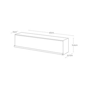 Tower seinähylly musta