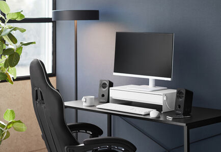 Tower näyttökoroke laatikolla valk.