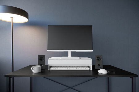 Tower näyttökoroke laatikolla valk.