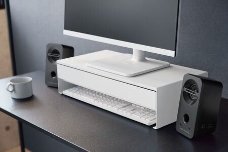 Tower näyttökoroke laatikolla valk.