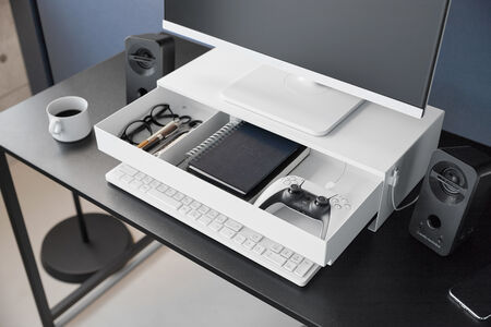 Tower näyttökoroke laatikolla valk.