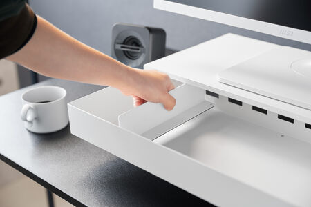 Tower näyttökoroke laatikolla valk.