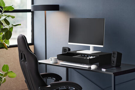 Tower näyttökoroke laatikolla musta