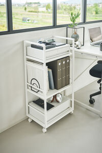 Tower säilytysvaunu 3 tasoa valk.