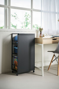 Tower säilytysvaunu 3 tasoa musta