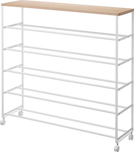 Tower kenkäteline 5 tasoa valkoinen