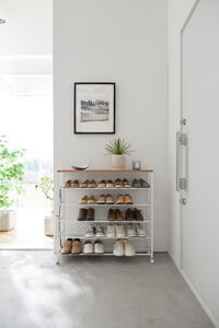 Tower kenkäteline 5 tasoa valkoinen