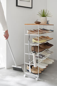 Tower kenkäteline 5 tasoa valkoinen