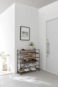 Tower kenkäteline 5 tasoa musta