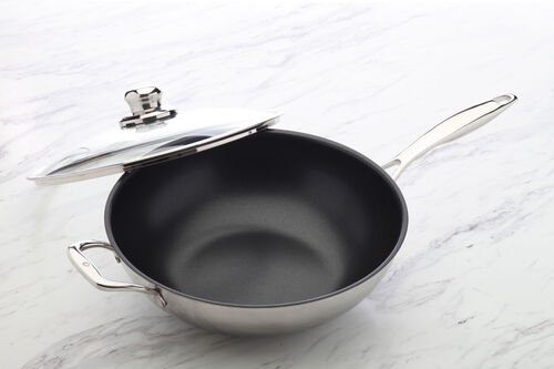 Wok + kansi Nonstick Clad 32 cm