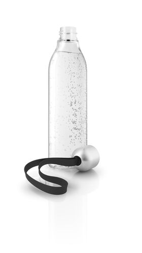 Litteä vesipullo 0,5 l musta