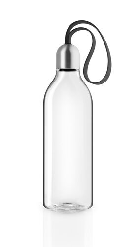 Litteä vesipullo 0,5 l musta