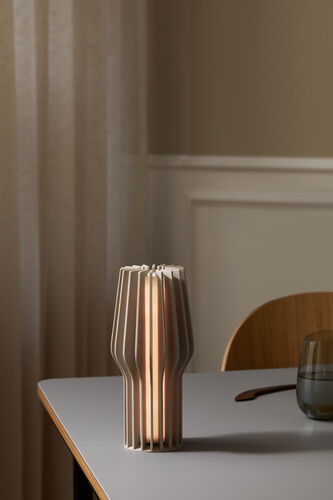 Pöytävalaisin Radiant Pearl beige