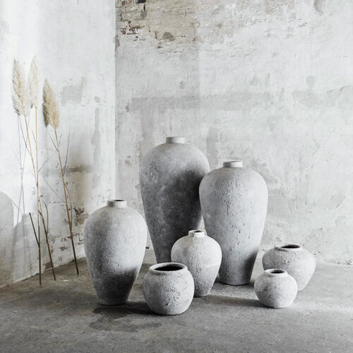 Luna Jar 40 cm Grey