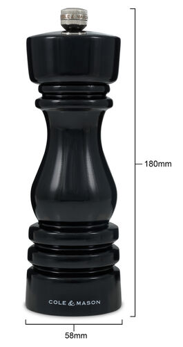 London pippurimylly 18cm Black Glos