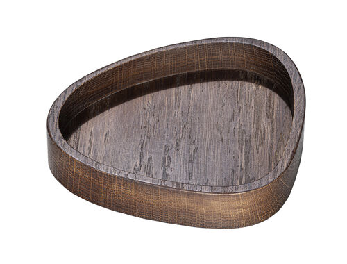 Lasinalusteline Curve Smoked Oak