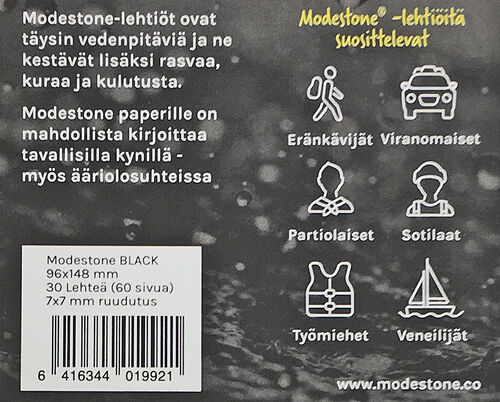 Vedenkestävä vihko 148 x 96 mm