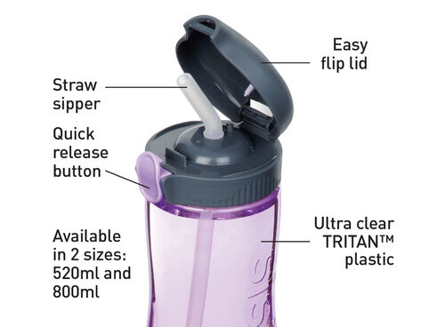 Juomapullo Tritan Quick Flip 800 ml