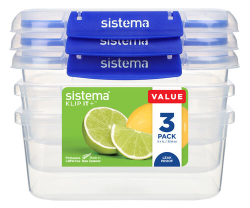 Klip It + rasiasetti 3 kpl 1,0 l